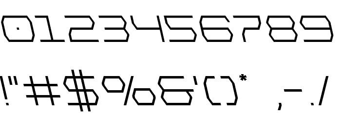 Bretton Leftalic Font OTHER CHARS