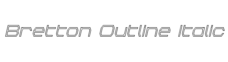 Bretton Outline Italic  フリーフォントのダウンロード