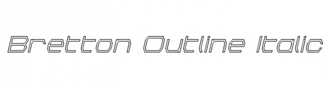Bretton Outline Italic  Fuentes Gratis Descargar