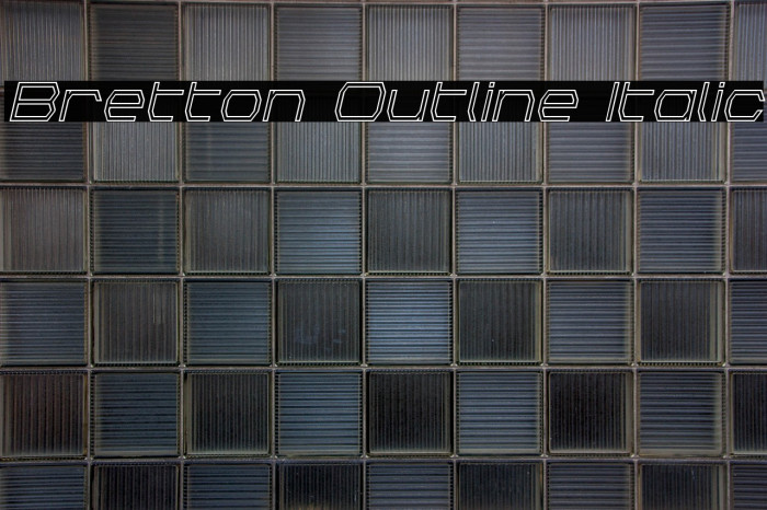 Bretton Outline Italic Example 1