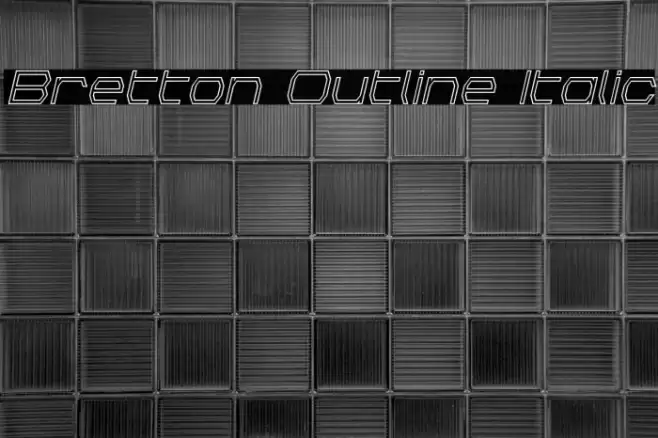 Bretton Outline Italic Font examples