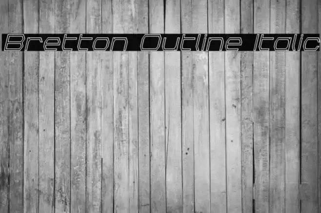Bretton Outline Italic Font examples