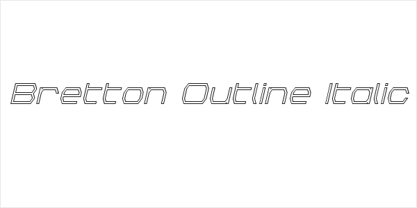 Bretton Outline Italic Logo