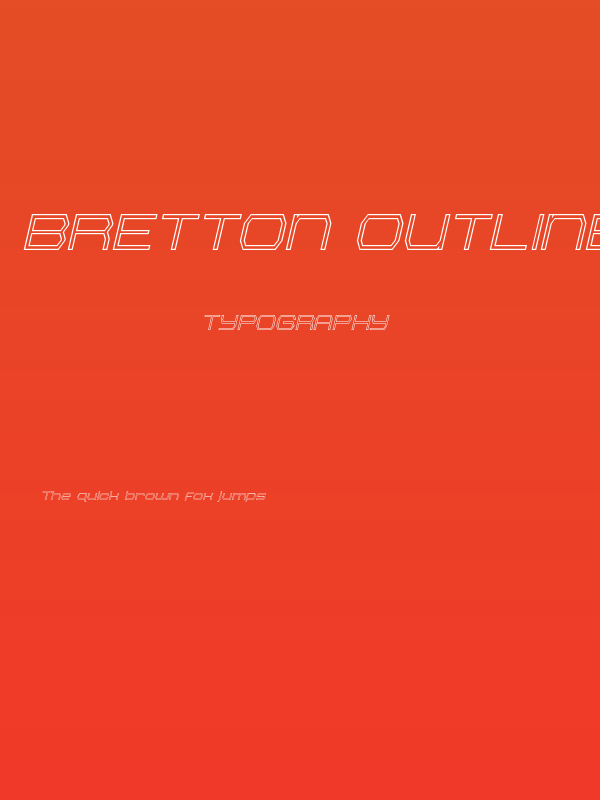 Bretton Outline Italic Poster