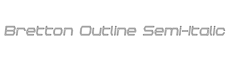 Bretton Outline Semi-Italic  font caratteri gratis