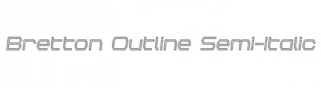 Bretton Outline Semi-Italic  Скачать бесплатные шрифты