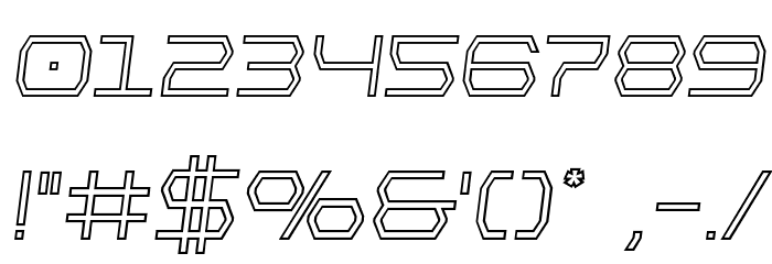 Bretton Outline Semi-Italic Font OTHER CHARS