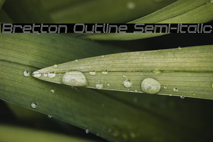 Bretton Outline Semi-Italic Example 1