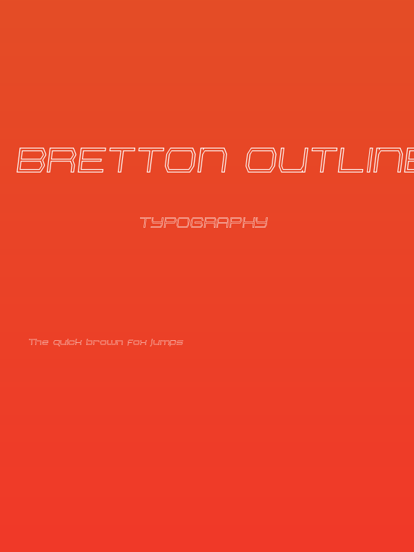 Bretton Outline Semi-Italic Poster