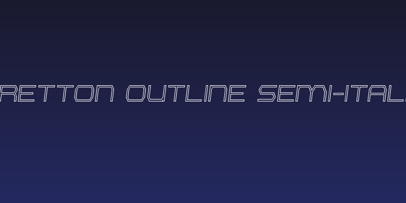 Bretton Outline Semi-Italic Social Header