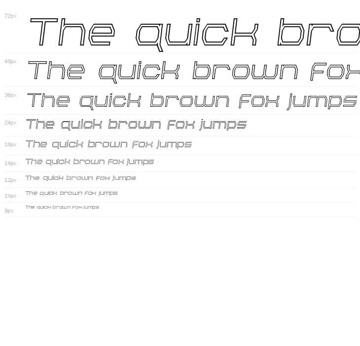 Bretton Outline Semi-Italic Waterfall