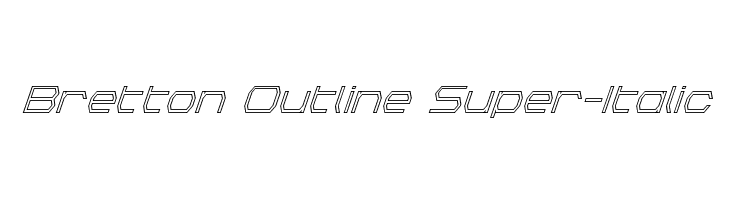 Bretton Outline Super-Italic  font caratteri gratis