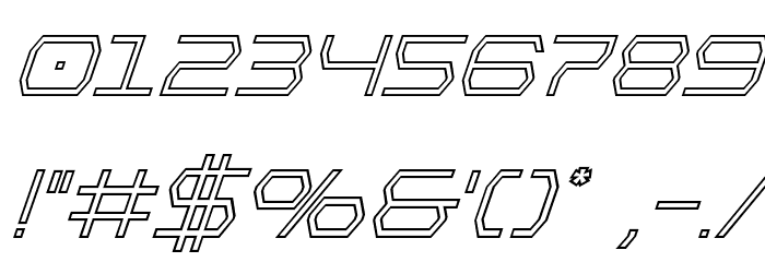 Bretton Outline Super-Italic Font OTHER CHARS
