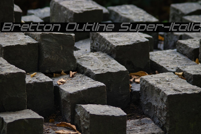 Bretton Outline Super-Italic Example 1