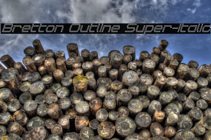 Bretton Outline Super-Italic Example 3
