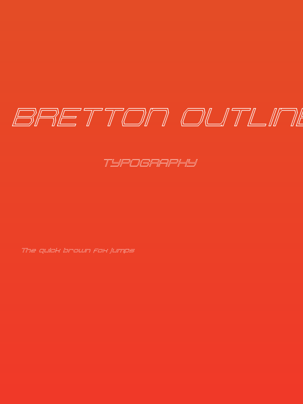 Bretton Outline Super-Italic Poster