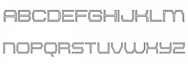 Bretton Outline Schriftart Groß