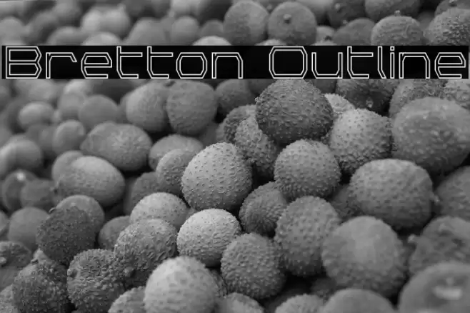 Bretton Outline Font examples