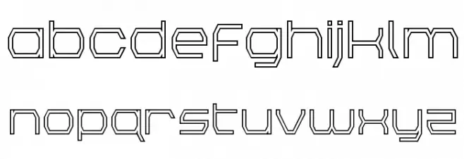 Bretton Outline 字体 小写