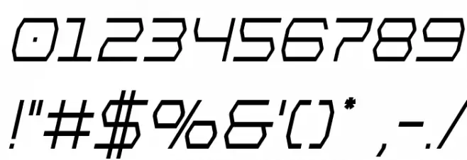 Bretton Semi-Bold Condensed Italic Font OTHER CHARS