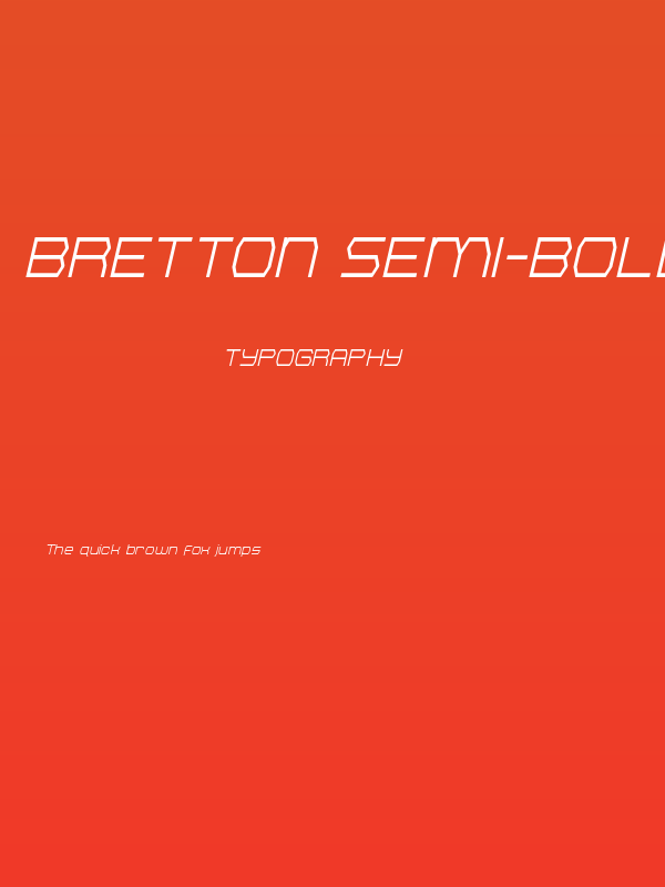 Bretton Semi-Bold Condensed Italic Poster