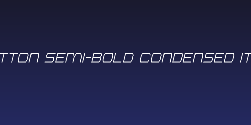 Bretton Semi-Bold Condensed Italic Social Header