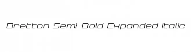 Bretton Semi-Bold Expanded Italic  フリーフォントのダウンロード