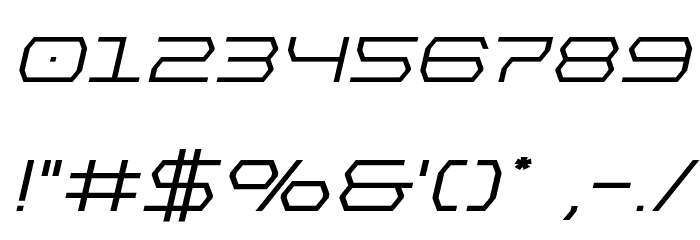Bretton Semi-Bold Expanded Italic Font OTHER CHARS