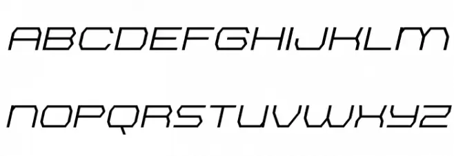 Bretton Semi-Bold Expanded Italic Schriftart Groß