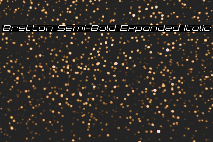 Bretton Semi-Bold Expanded Italic Example 3