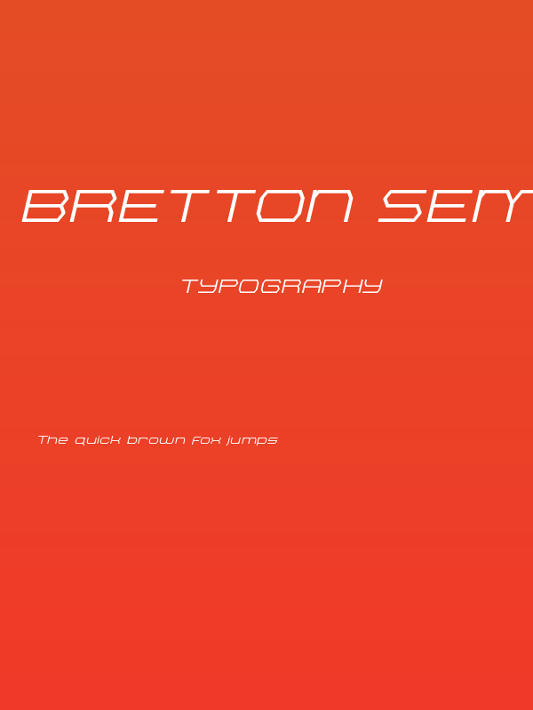 Bretton Semi-Bold Expanded Italic Poster