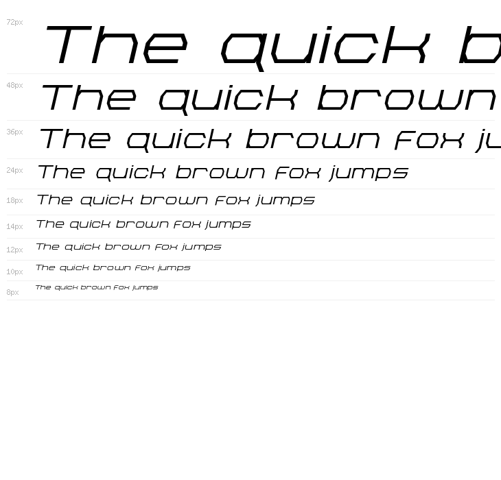 Bretton Semi-Bold Expanded Italic Waterfall