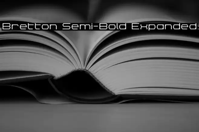 Bretton Semi-Bold Expanded Font examples