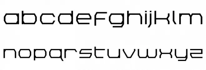 Bretton Semi-Bold Expanded Font LOWERCASE
