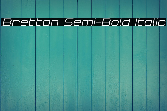 Bretton Semi-Bold Italic Example 1