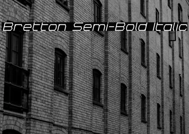 Bretton Semi-Bold Italic Font examples