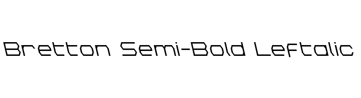 Bretton Semi-Bold Leftalic  Descarca Fonturi Gratis