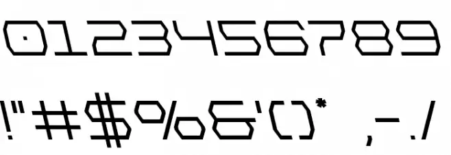 Bretton Semi-Bold Leftalic Font OTHER CHARS