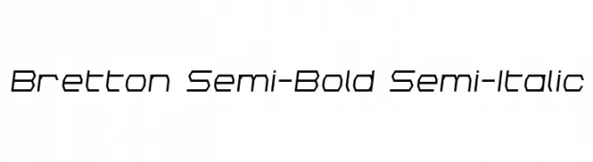 Bretton Semi-Bold Semi-Italic  Fuentes Gratis Descargar