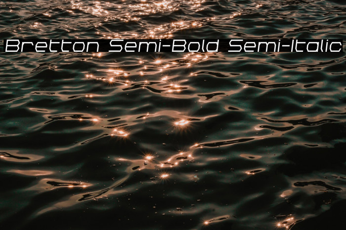 Bretton Semi-Bold Semi-Italic Example 1
