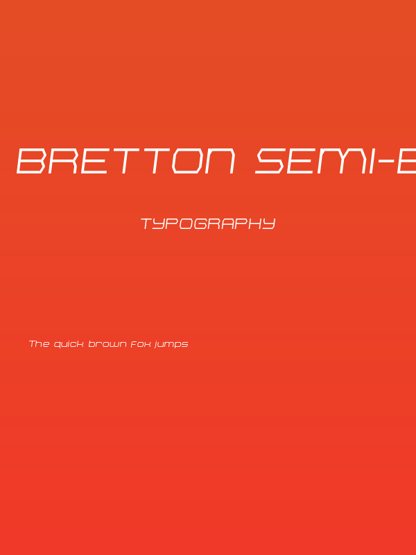 Bretton Semi-Bold Semi-Italic Poster