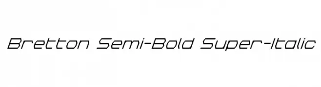 Bretton Semi-Bold Super-Italic 