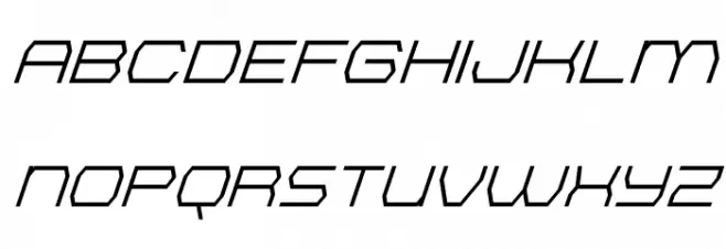 Bretton Semi-Bold Super-Italic 字体 大写