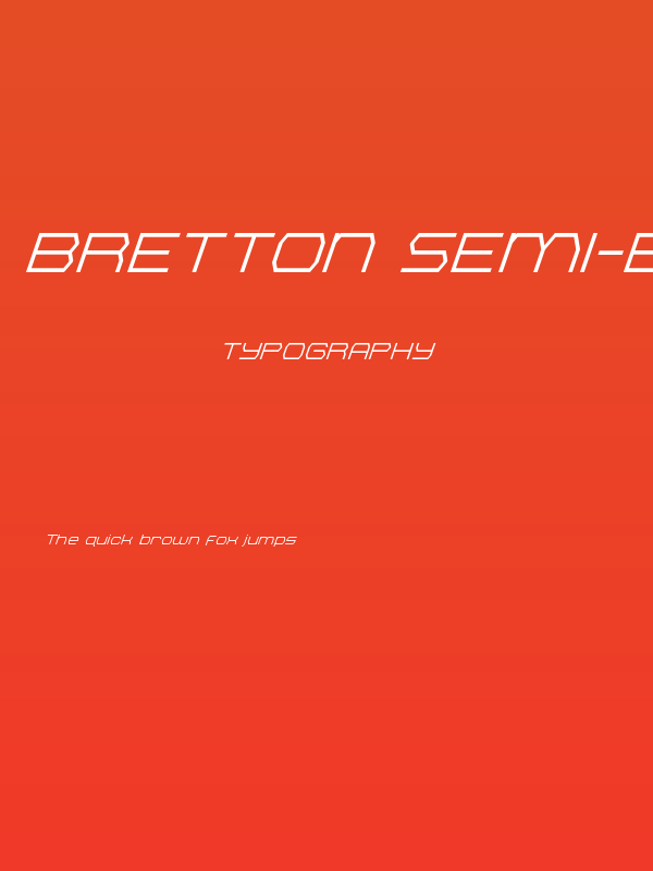 Bretton Semi-Bold Super-Italic Poster