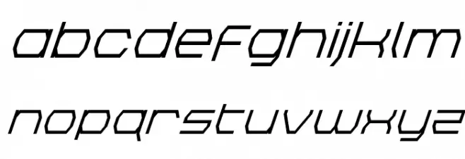 Bretton Semi-Bold Super-Italic Caratteri MINUSCOLO