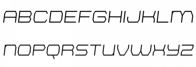 Bretton Semi-Italic फ़ॉन्ट अपरकेस