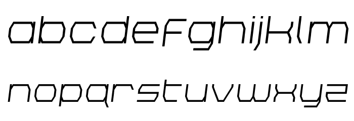 Bretton Semi-Italic Font LOWERCASE