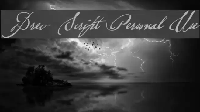 Brev Script Personal Use Font examples