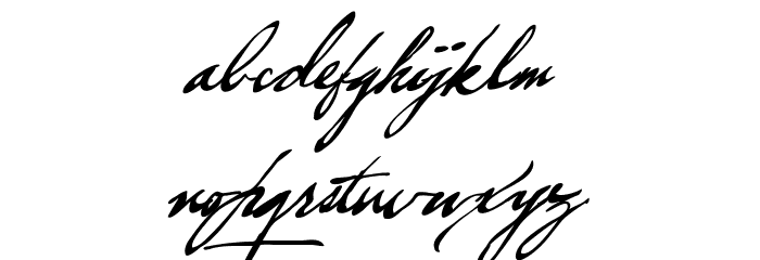Brev Script Personal Use Font LOWERCASE