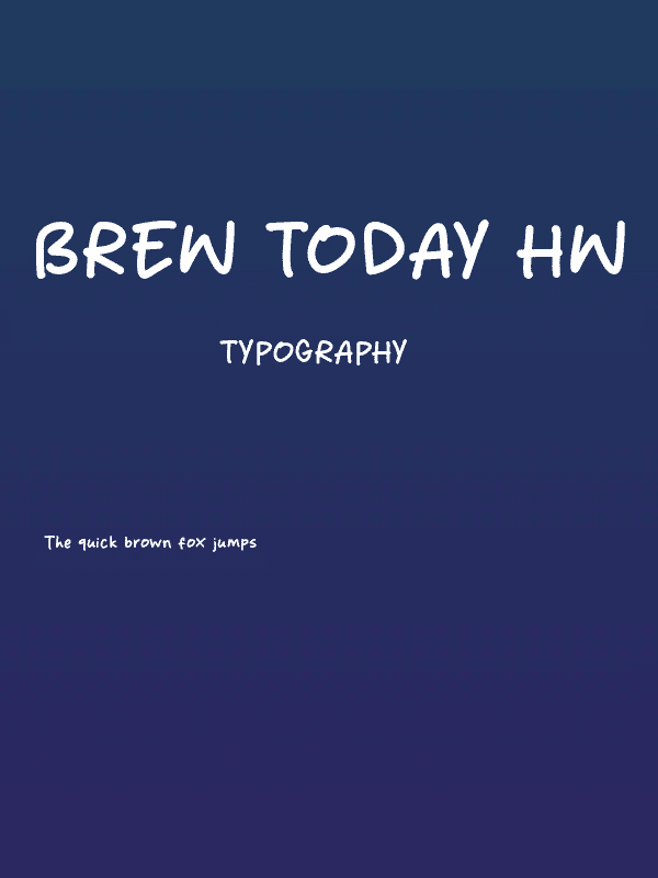 Brew Today HW Poster